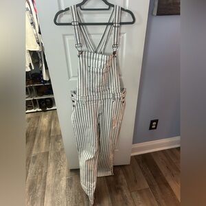 Judy Blue Blue and White Striped Jumpsuit